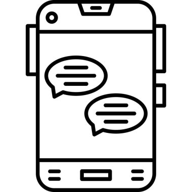 Konuş. Web simgesi basit illüstrasyon