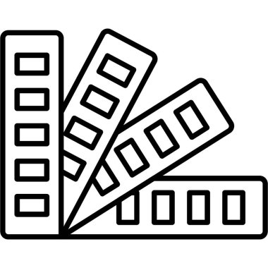 Sinema film şeridi simgesi, ana hat vektörü