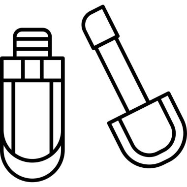 Boya silindiri ikonu. Web için fırça vektör simgelerinin özet çizimi