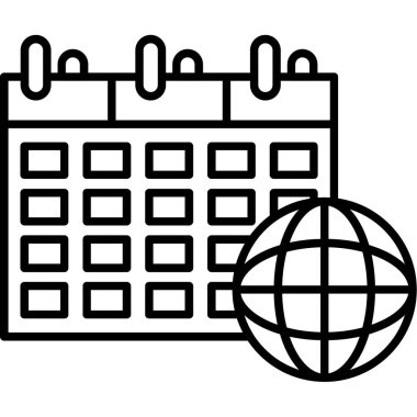 takvim vektör illüstrasyon tasarımı olan dünya takvimi