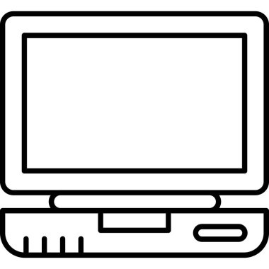 Bilgisayar ekranı. Web simgesi basit illüstrasyon