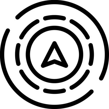 pusula simgesini dış hat biçiminde pusula simgesi