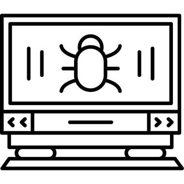 bilgisayar ekranı simgesi. Beyaz arkaplanda izole edilmiş web tasarımı için bilgisayar ekran vektör simgesinin özeti