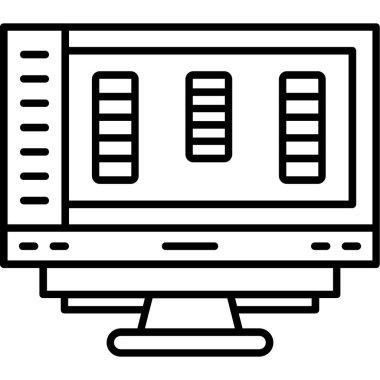 Bilgisayar simgesi. beyaz arkaplanda izole edilmiş web tasarımı için ana bilgisayar vektör simgesi