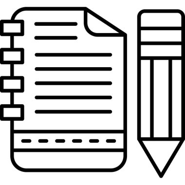 Kalem. Web simgesi basit illüstrasyon