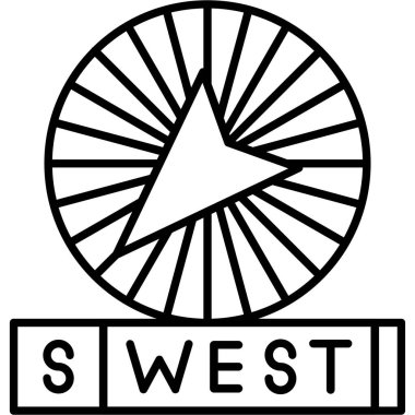 Pusula. Web simgesi basit illüstrasyon