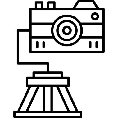 kamera fotoğraf simgesi ana hatlar biçiminde