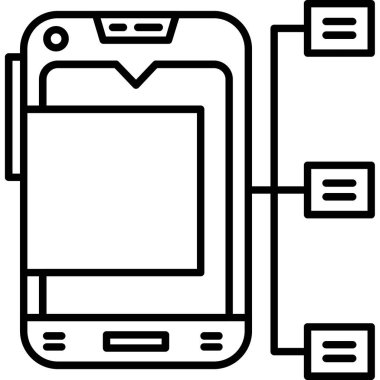 Mobil kutsal kişilerin resmi, vektör çizim