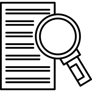 Büyüteç simgesi, vektör illüstrasyonu