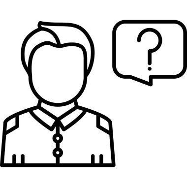 soru işareti simgesi, özet çizimi