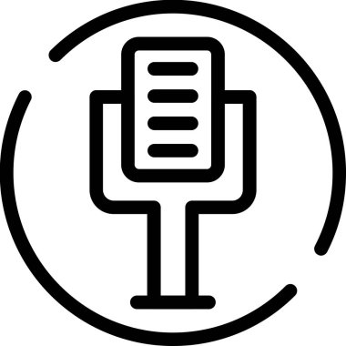 Mikrofon. Web simgesi basit tasarım