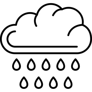 rain icon in trendy style isolated background