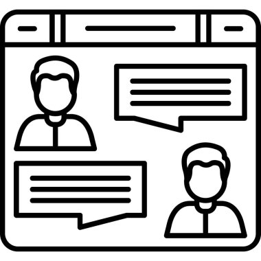 İş dünyası yönetim kategorisinde konferans toplantı simgesi