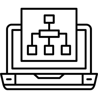 Bilgisayar simgesi. beyaz arkaplanda izole edilmiş web tasarımı için ana bilgisayar vektör simgesi