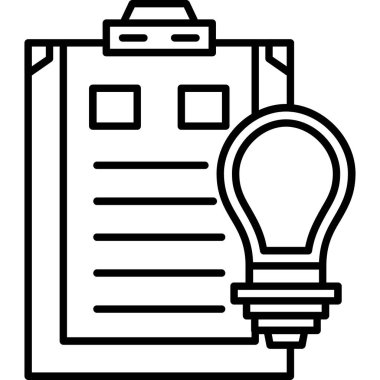 Fikir web simgesi basit tasarım