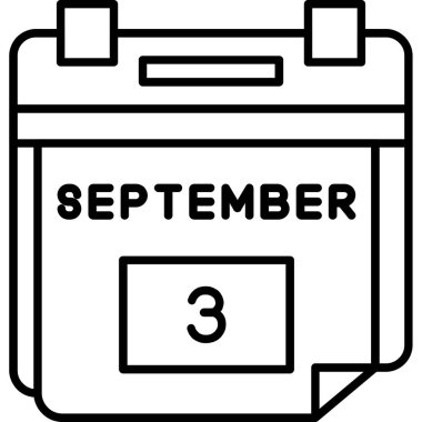 takvim Eylül vektör simgesi
