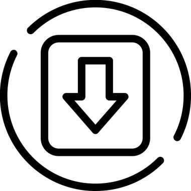 ok indirme simgesi ana hat biçiminde