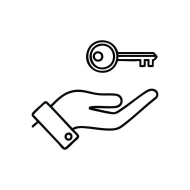 Anahtar Açma Fırsatı 'yla el ele tutuşun. Bu minimalist grafik, giriş kazandığını gösteriyor, çok önemli bir ilaç, ya da yeni olasılıklar. Sahiplik, koruma veya başarı kavramları için mükemmel..