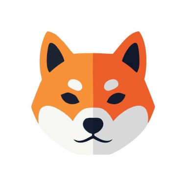 Turuncu Dogecoin Maskot Sanat Eserleri. Minimalist tarzda canlı bir köpek karakteri, web ya da uygulama tasarımı için mükemmel. Sadakat, refah ve kripto para ruhunu temsil eder..