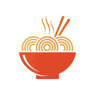 Çubuklu sıcak Ramen Kasesi. Buharda pişirilmiş et suyu ve geleneksel yemek kabıyla rahatlatıcı bir Japon eriştesi tasviri. Bir lezzet ve sıcaklık hissi uyandırıyor..