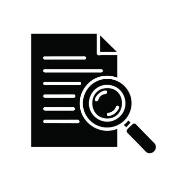 Belge İnceleme Simgesi. Bu kabartma içerik veya verilerin incelenme sürecini simgeler. Bu, dikkatli bir soruşturma, keşif ve önemli bilgiler aramakla ilgilidir..