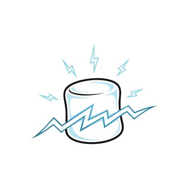 Tatlı Dinamo Şeker Amblemi. Bu dinamik amblem, güçlü yenilikleri, parlak fikirleri ve ani kuvveti sembolize eden elektrik ile kabarık bir karışımı gösteriyor..