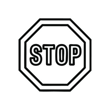 Temel Dur İşareti Sembolü. Zorunlu durdurma ya da yasaklama için katıksız siyah beyaz bir oktagonal grafik. Bu açık gösterge trafik güvenliği, düzenleme ve kritik komutu temsil ediyor.