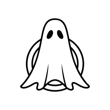 Perili Ruh Silueti. Kutlamalar ve yaratıcı projeler için zamansız hayalet sembolü. Esrarengiz ama dost canlısı bir dünya dışı varlık taşıyor, eğlenceli temalar için mükemmel..