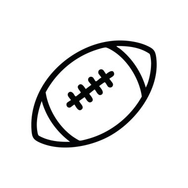 Amerikan Futbol Oyunu Simgesi. Minimalist beyaz oval spor amblemi, karanlık bir zemine karşı. Rekabet, atletik ruh ve takım tutkusunu simgeler..