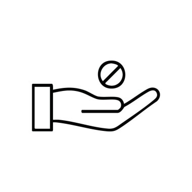 El İçki Yasağı Simgesi. Yasak işareti olan bir insan avuç içi tasviri, reddedilmeyi, ulaşılamazlığı ya da resepsiyonu durdurmayı sembolize ediyor. Reddetme veya kısıtlama kavramları için ideal.