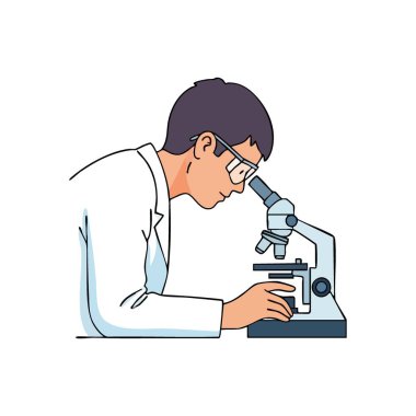 Bilimadamı Yeni Keşifler Araştırıyor. Kendini adamış bir araştırmacı güçlü bir optik cihaz aracılığıyla örnekler gözlemler. Bu görsel, titiz bir çalışma, bilgi edinme ve bilimsel gelişmeyi aktarır..