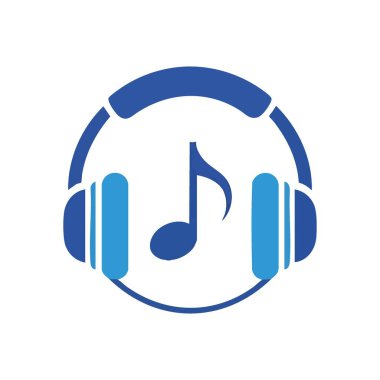 Müzik kulaklığı amblemini dinle. Canlı bir akustik kulaklık ve melodik gösterim, ses daldırma ve kişisel işitsel zevki temsil eder. Uygulama arayüzleri ya da ortam projeleri için mükemmel.