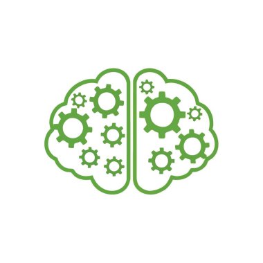 Beyin Gears İstihbarat Konsepti. İnsan organı taslağındaki mekanik bileşenleri içeren soyut bir illüstrasyon. Bu grafik derin düşünceyi, akıllı çözümleri ve yapay zeka gelişimini sembolize eder..