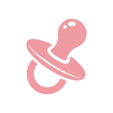 Pembe Bebek Emziği Çizimi. Bu yumuşak kızarık yumuşatıcı simge yeni doğanlar için sakinleştirici bir öğe tasvir eder. Bebekler için şefkati ve huzurlu anları sembolize eder..