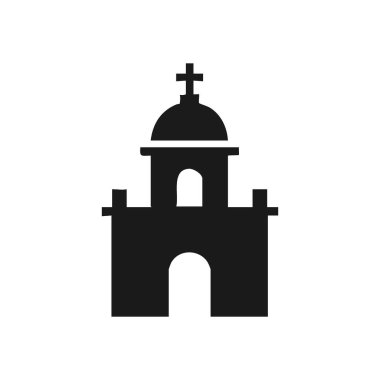 Mistik Şapel Silueti. Parlak bir girişi olan kutsal bir yapının ikonik bir tasviri. İnancı, saygıyı ve ruhsal rehberliği sembolize eder..