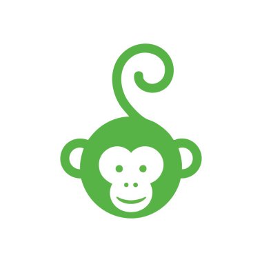 Mutlu Yeşil Maymun Karakter Simgesi. Bu büyüleyici primat illüstrasyonunda, esrarengiz bir kuyruğu olan neşeli bir çehre yer alıyor. Neşeli ve neşeli bir ruh taşır..