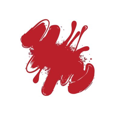 Dinamik Kırmızı Soyut Sıçrama. Koyu siyah bir tuval üzerinde canlı kırmızı bir serpinti. Bu anlamlı sanat eseri çarpıcı grafik tasarımlar için ideal olan cesur yaratıcılığı ve yoğun duyguyu sembolize eder..