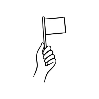 El kameraları boş beyaz bayrak. Bir insan palmiyesi, karanlık bir zemine karşı sade bir kaymaktaşı sancağını kavrar. Bu minimalist grafik barış, yeni başlangıçlar ya da yeni bir teklif gibi kavramları öneriyor.,.