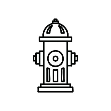Sokak Hidroliği Taslak Sembolü. Bu minimalist grafik, kentsel yangın güvenliği için gerekli olan umumi su borusunu betimliyor. Acil durum hazırlığını ve toplum korumasını temsil ediyor..