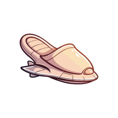 Kaprisli Uzay Gemisi Terliği. Bu yaratıcı ayakkabı, gelişmiş uzay yolculuğu tasarımıyla rahat bir ortam sağlıyor. Oyuncu yenilikleri ve evdeki seyahatleri sembolize eder..