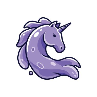 Şirin Mor Tek Boynuzlu At Karakteri. Canlı lavanta desenli mitolojik yaratık sanat eserleri. Bu büyüleyici illüstrasyon hayal gücü, merak ve büyüyü somutlaştırıyor, yaratıcı projeler için mükemmel..