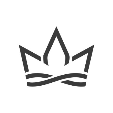 Kraliyet Kraliyet İkonası. Karanlık bir zemin üzerine işlenmiş bu zarif başlık tasviri liderlik, başarı ve birinci sınıf kaliteyi iletiyor..