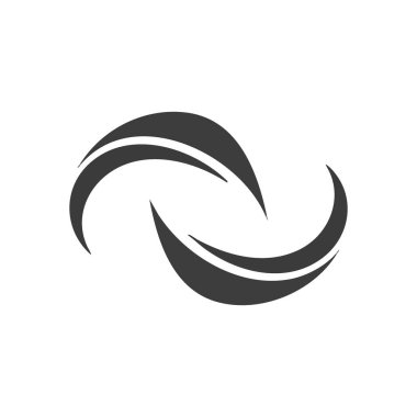 Dinamik Kesişen Eğriler. Soyut gri formlar koyu bir arkaplanda zarafetle iç içe geçerek sürekli hareketi, dijital bağlantıyı ve ilerlemeyi sembolize eder..