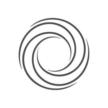 Zarif Concentric Girdap Soyutlaması. Bu rafine tasarım, siyah bir arkaplana karşı dairesel bir girdap oluşturan eğimli gri çizgileri içerir. Dinamik enerji ve odaklanma iletir..