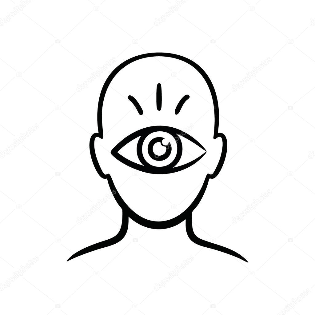 Third Eye Spiritual Insight. Represents intuition, heightened awareness, and inner wisdom. Perfect for themes of mindfulness, enlightenment, and conscious discovery.