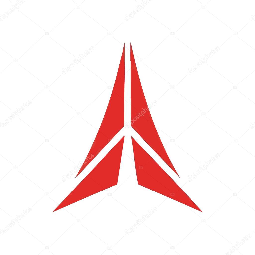 Sleek Red Forward Arrow Icon. This polished crimson geometric emblem conveys progress, aspiration, and advanced concepts. Its sharp lines represent future momentum and technological strength.