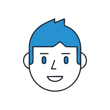 Modern Online Profil Grafiği. Bu neşeli kişilik tasarımı dijital kimlik ve müşteri ilişkilerini somutlaştırıyor. Web siteleri, uygulamalar ve servis temsilciliği için ideal.