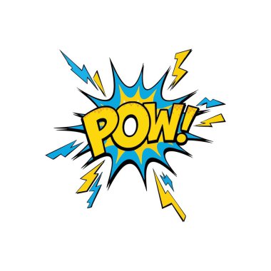 Dynamic Pow Comic Patlaması. Enerjik karikatür sanatı 