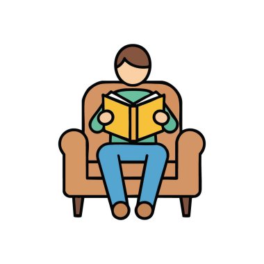 Kol Sandalyesinde Kitaptan Hoşlanan Kişi. Bir romana kendini kaptırmış, rahatça yerleştirilmiş bir bireyin basitleştirilmiş bir çizimi. Eğitimi, rahatlığı ve barışçıl düşünmeyi temsil eder..