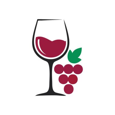 Şarap Kadehi ve Üzüm Vektör Sanatı. Dolu bir içecek kadehinin, olgun böğürtlen ürününün zarif bir çizimi. Eklem, şenlik anları ve kaliteli içeceği simgeler..